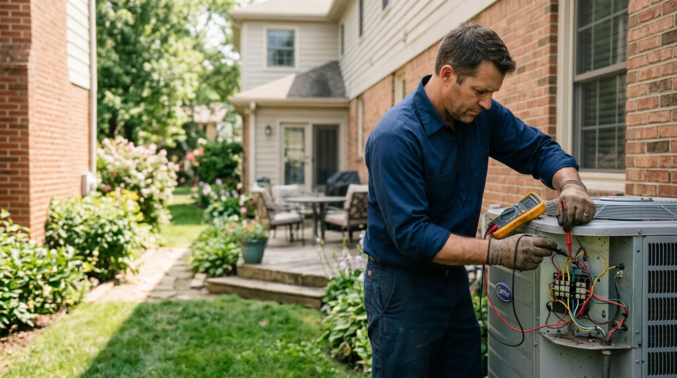 HVAC technician working near Coalport, PA